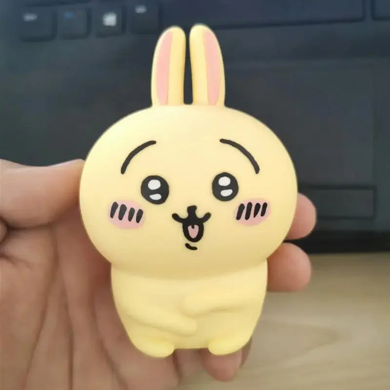 Anime Chikawa Kawaii Desktop Night Light – Hachiware & Usagi Cartoon Vinyl Doll Luminous Toy for Girls’ Gifts