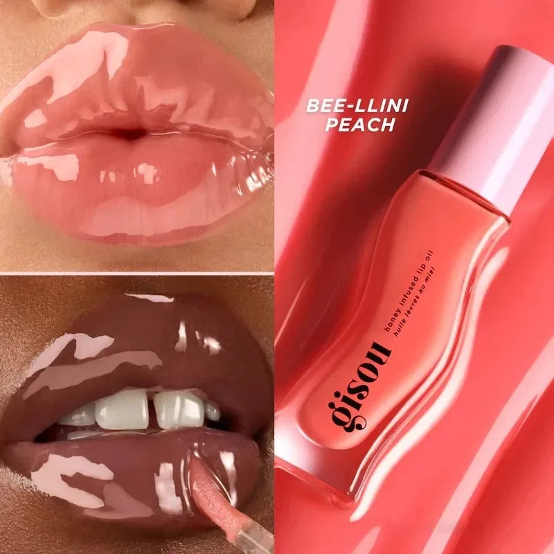 Gisou Autumn/Winter Limited Edition Lip Oil Gloss — Long-Lasting Moisturizing, Plumping & Exfoliating Milky Mocha Lip Care