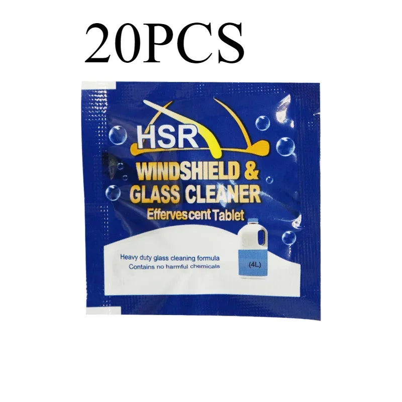 Glass Water Effervescent Wiper Tablets | Universal Concentrate for All Seasons, Strong Anti-Freeze & Shellac-Free