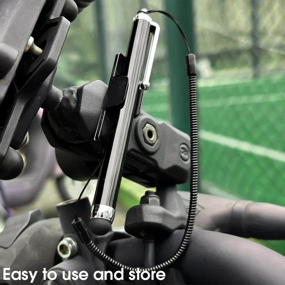 Motorcycle & Cycling Touch Pen – Universal Mobile Stylus with Spring Rope for Riding