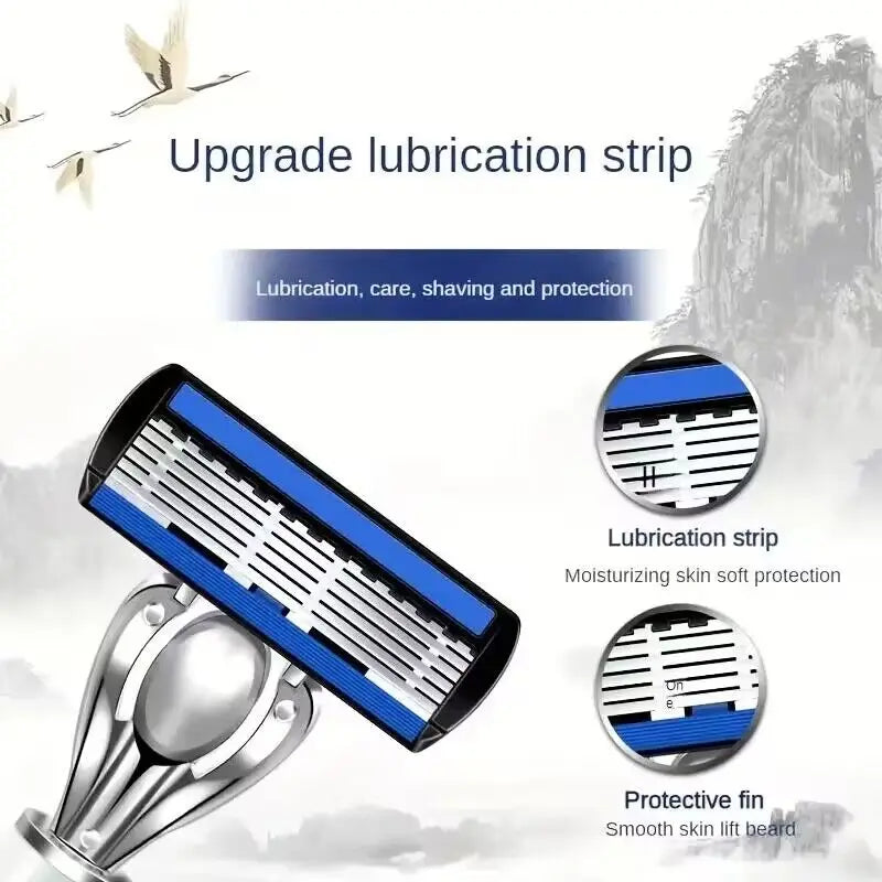 Classic 6-Layer Safety Razor – Manual Shaver for Men’s Shaving & Women’s Hair Removal