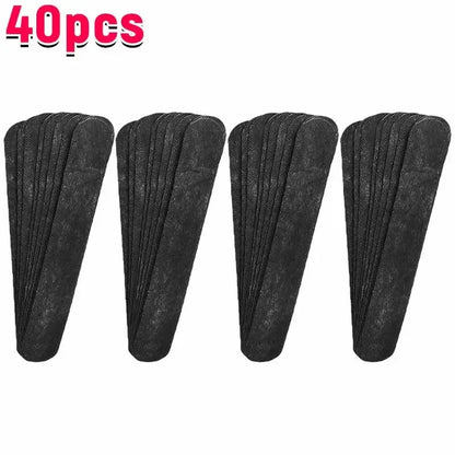 40PCS Hat Sweat Absorber Stickers – Summer Cap Liner Bands, Adhesive Sweatband Strips for Visor Hats Size Reduction