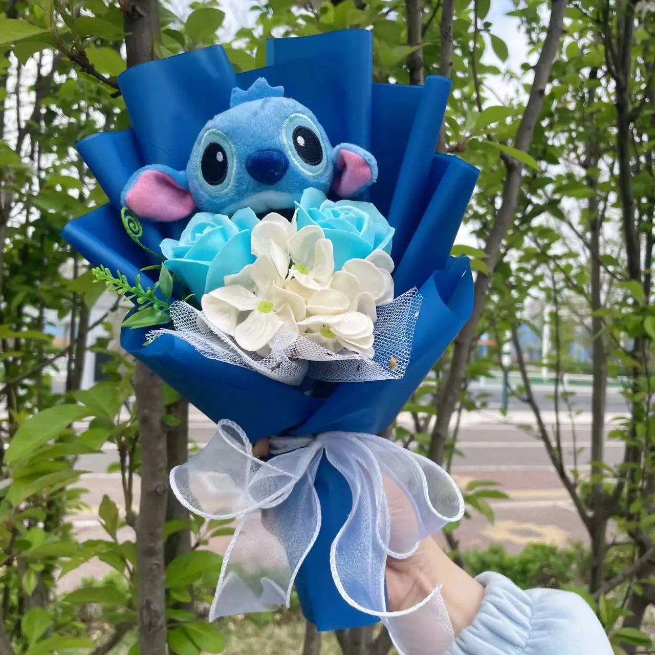 Disney Stitch Plush Bouquet – Super Soft Stuffed Doll Gift for Christmas, Birthday, Valentine & Graduation