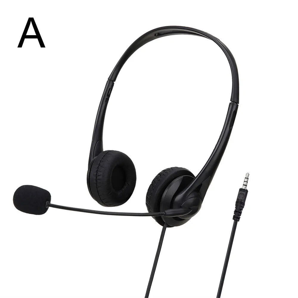 3.5mm/USB Wired Computer Headset – Stereo Earphones with Noise-Cancelling Microphone for Chat, Online Teaching & Video Conferencing