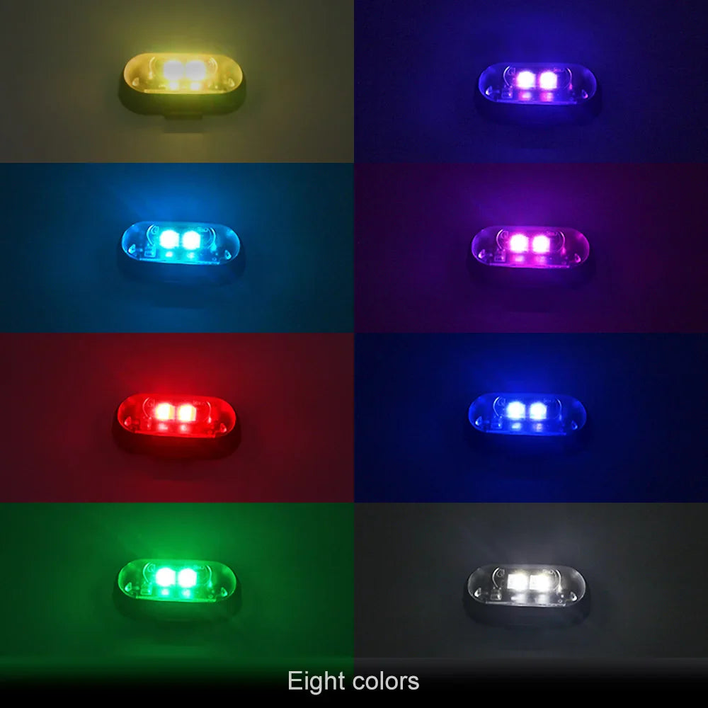 Wireless Remote Control Car LED Lights – Multi-Mode Warning & Decorative Lights for Cars & Motorcycles, 2/4/6 Pack