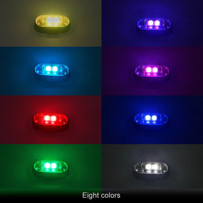 Wireless Remote Control Car LED Lights – Multi-Mode Warning & Decorative Lights for Cars & Motorcycles, 2/4/6 Pack