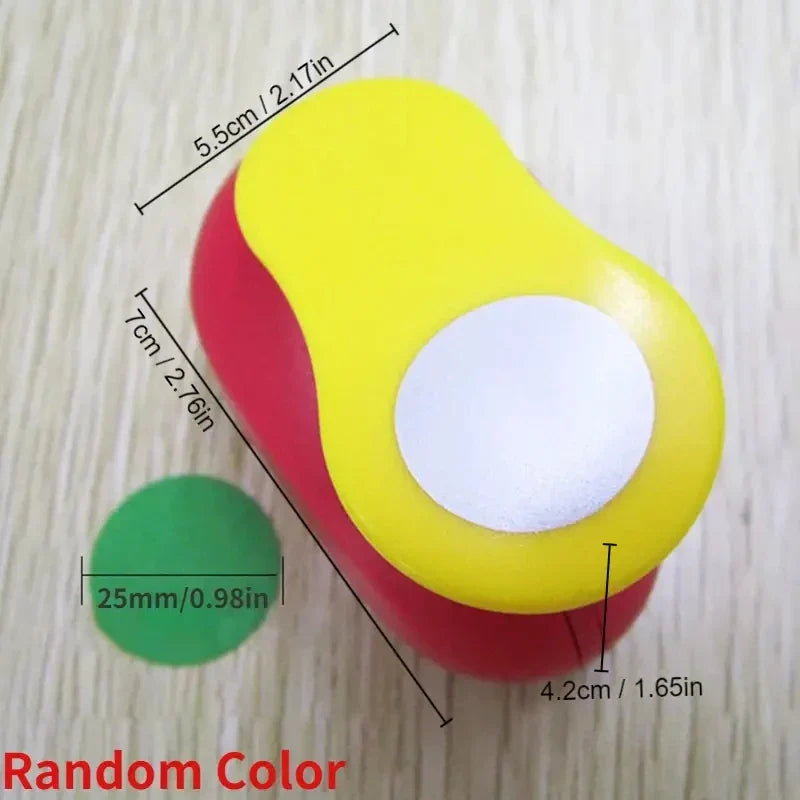 8–50mm Random Color Circle Punch – DIY Embossing & Scrapbooking Paper Cutter Round Hole Punch