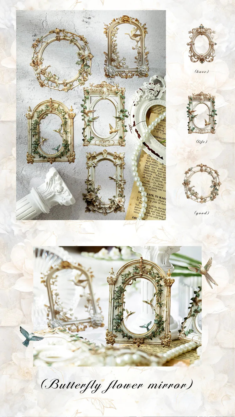10 Pcs 3D Hollow Frame Card Paper for DIY Scrapbooking, Handmade Diary & Junk Journal Accessories