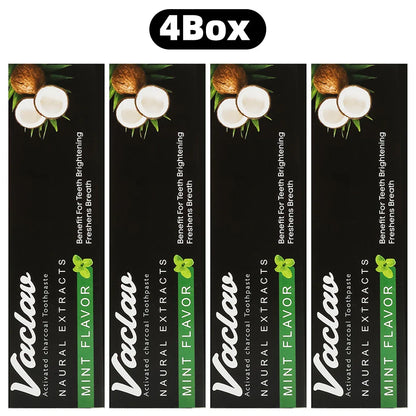 Activated Charcoal Mint Toothpaste – Natural Teeth Whitening, Plaque Removal, No Artificial Colors