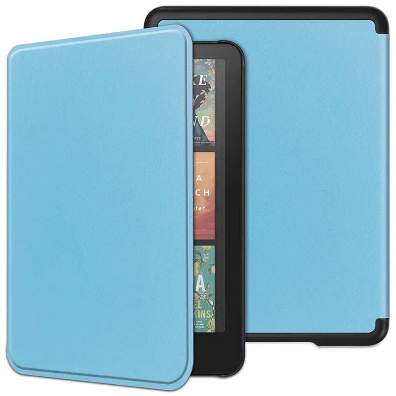 Leather Auto Sleep Case for Kindle Colorsoft Signature Edition (1st Gen, 7") & Paperwhite 12th Gen Protective Cover Funda