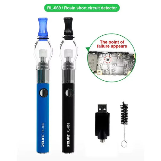 RELIFE RL-069 Rosin Atomizer - Iron-Free Soldering Tool for Mobile Phone Motherboard Repair with Short Circuit Detection