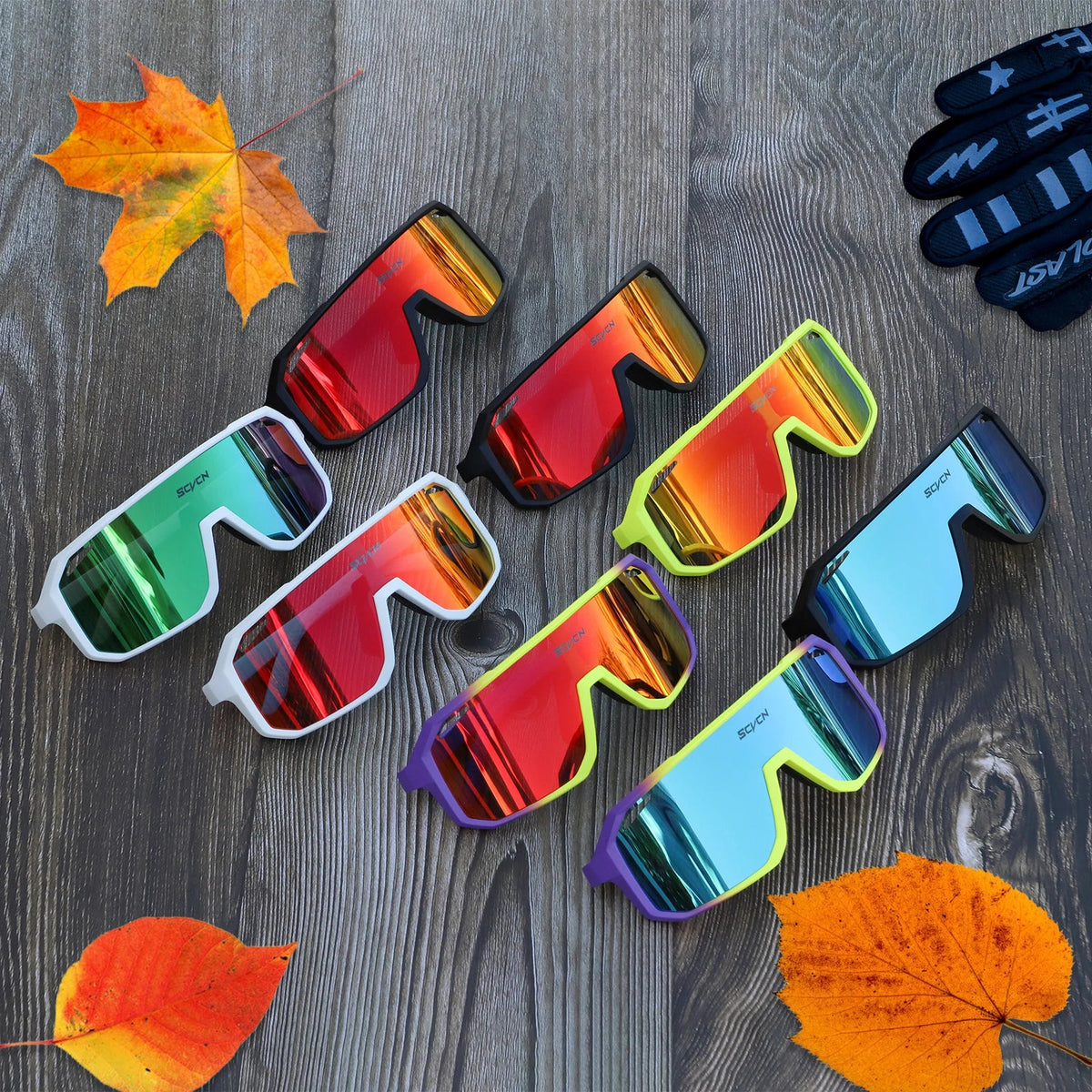 SCVCN Cycling Sunglasses for Men and Women - MTB Road Bike, Driving Goggles, Outdoor Sports Running Glasses UV400, Hiking Eyewear