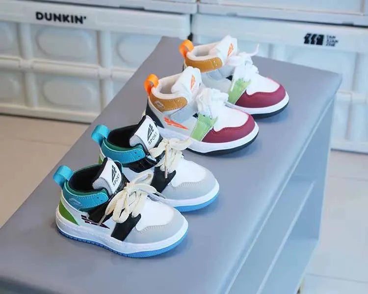 Baby & Kids Spring Autumn White Sneakers — Soft Sole Anti-Slip Casual Sport Shoes for Toddlers