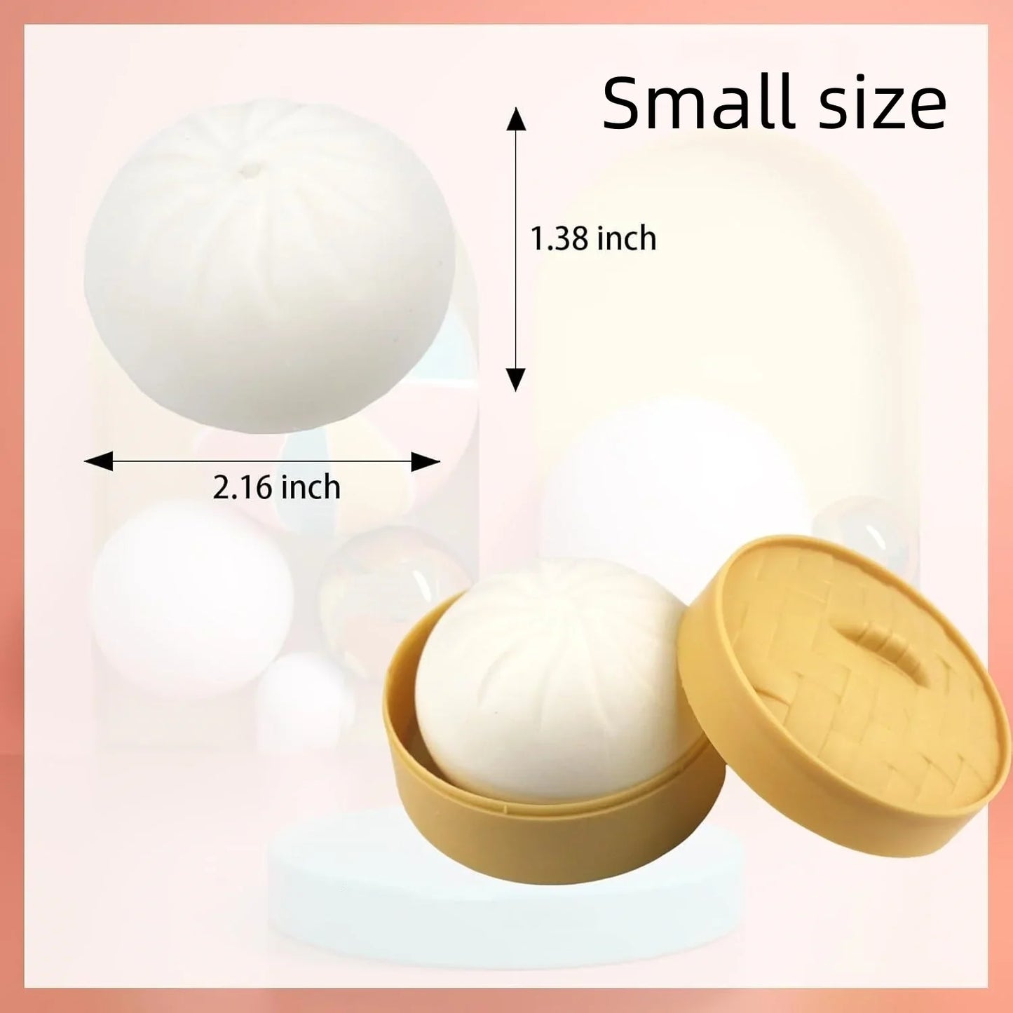 Colorful Dumpling Squishy Stress Balls – Fidget Sensory Toy, Food Simulation Bun with Steamer, Squeeze Dough Ball Gift