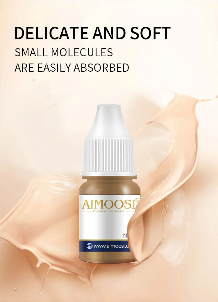 AIMOOSI 18-Color Eyebrow Micropigmentation Pigment — Semi-Permanent Organic Tattoo Ink for Eyeliner & Makeup Supplies