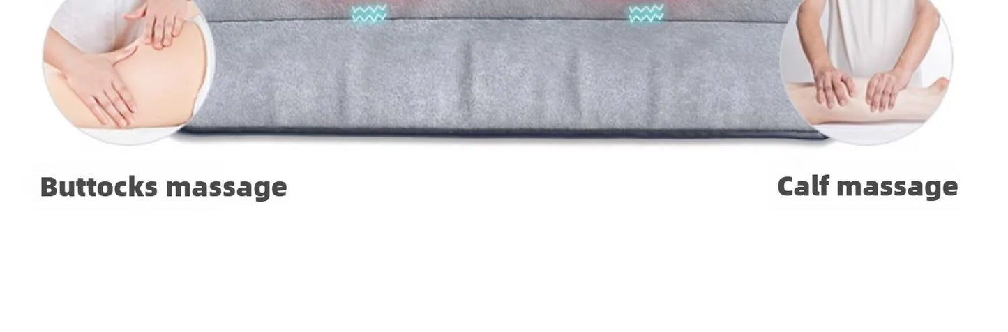 Electric Full Body Massage Mattress with Heating, Kneading & Vibration – Neck and Back Relaxation Pillow with Hand Control and Lumbar Airbag