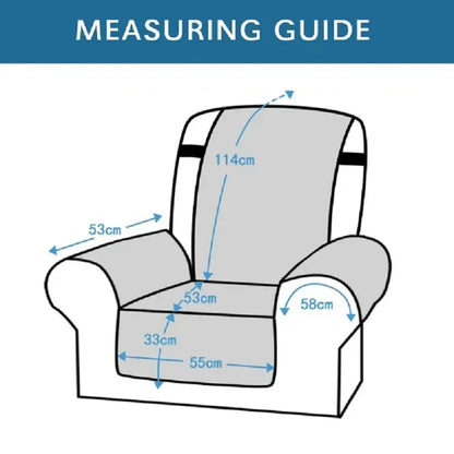 Solid Color Recliner Sofa Cover – Anti-Slip Pet & Kid Proof Chair Slipcover Furniture Protector for Armchair & Recliner Anti-Wear Use