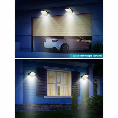 106LED Solar Light with Motion Sensor - Waterproof Outdoor Floodlight with Remote Control | 3 Modes for Patio, Garage, Backyard