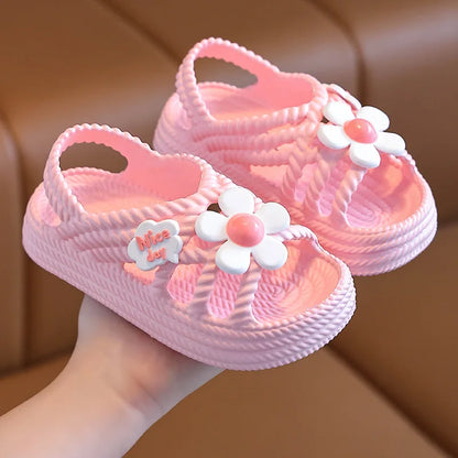 Children's Summer Sandals - Soft Sole Non-Slip Beach & Home Slippers for Boys and Girls