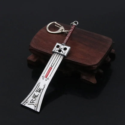 Final Fantasy VII Remake Cloud Strife Buster Sword Keychain – Game & Car Key Ring Accessory