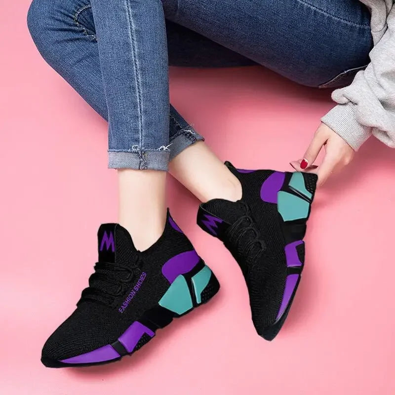 Women's Comfortable Lace-Up Sports Shoes - Lightweight and Versatile for Spring and Autumn
