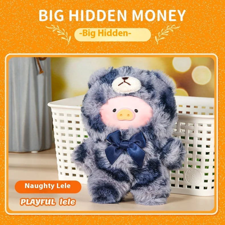 Blind Box Lulu Pig Vinyl Plush – Retro Teddy Series Cute Bag & Desktop Decoration Gift