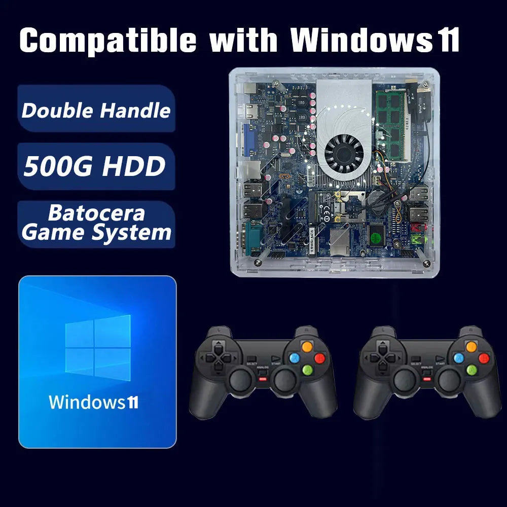 Super Console U7 500G HDD Retro Gaming System – 70,000+ Classic Games for Wii, PS2, PSP, GameCube & More, Plug and Play on TV