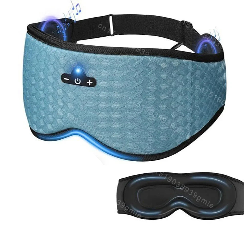 3D Bluetooth Sleep Mask with Built-in Headphones – Wireless Music Eye Mask, Noise Reduction & Blackout Comfortable Sleeping Headband