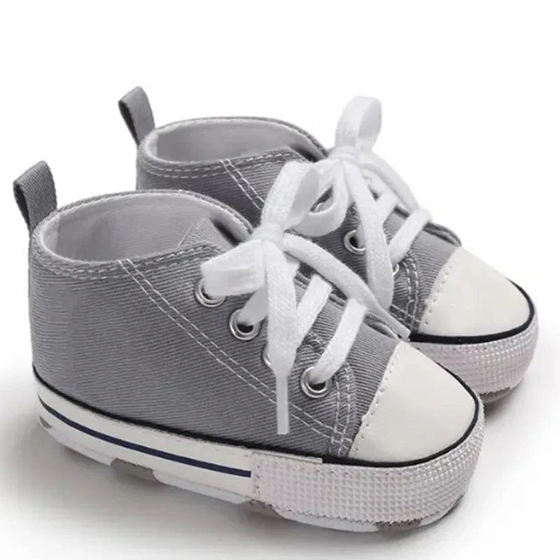New Baby Shoes for Boys & Girls – Classic Canvas Casual Sneakers, Soft Sole Non-Slip Toddler Walkers D2486