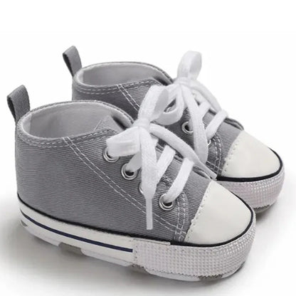 New Baby Shoes for Boys & Girls – Classic Canvas Casual Sneakers, Soft Sole Non-Slip Toddler Walkers D2486