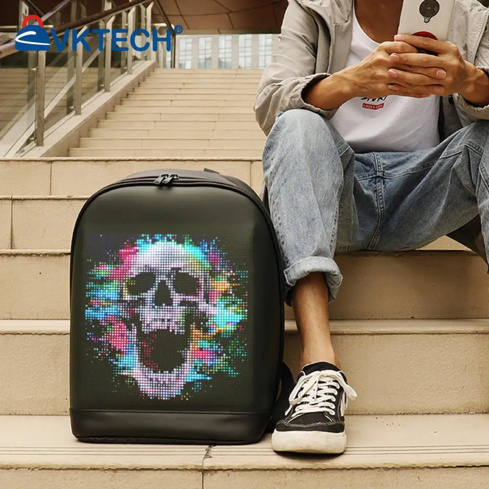 Business Travel Laptop Backpack – LED Display Screen Advertising Billboard Bag