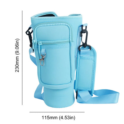 Portable Water Bottle Carrier Bag – Neoprene Holder with Phone Pocket for Stanley 40oz Tumbler with Handle