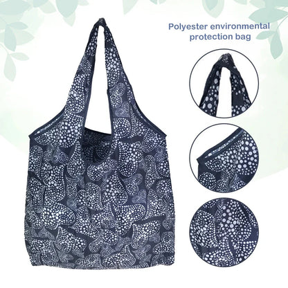 Large Foldable Reusable Shopping Tote Bag – Eco-Friendly Grocery & Beach Storage Shoulder Bag, Multi-Purpose Carry Pouch