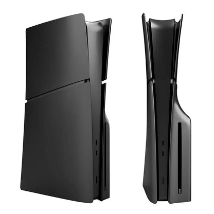 Black Replacement Faceplate for PS5 Slim – Digital & Optical Drive Version Protective Hard Shell Cover