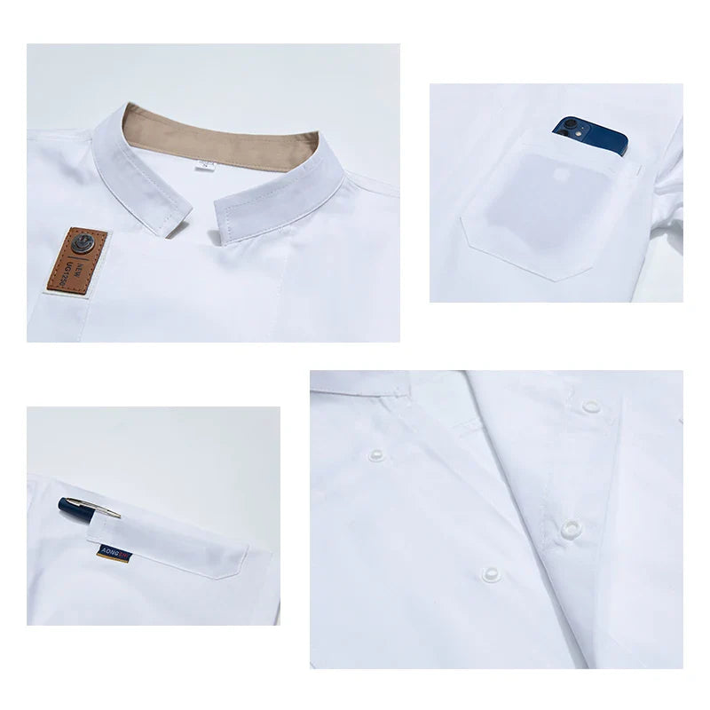 Unisex Chef Jacket – Summer Kitchen Shirt for Hotel, Restaurant, Bakery, Catering, and Cooking Uniforms