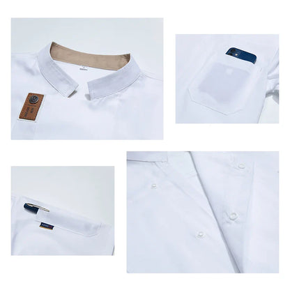 Unisex Chef Jacket – Summer Kitchen Shirt for Hotel, Restaurant, Bakery, Catering, and Cooking Uniforms