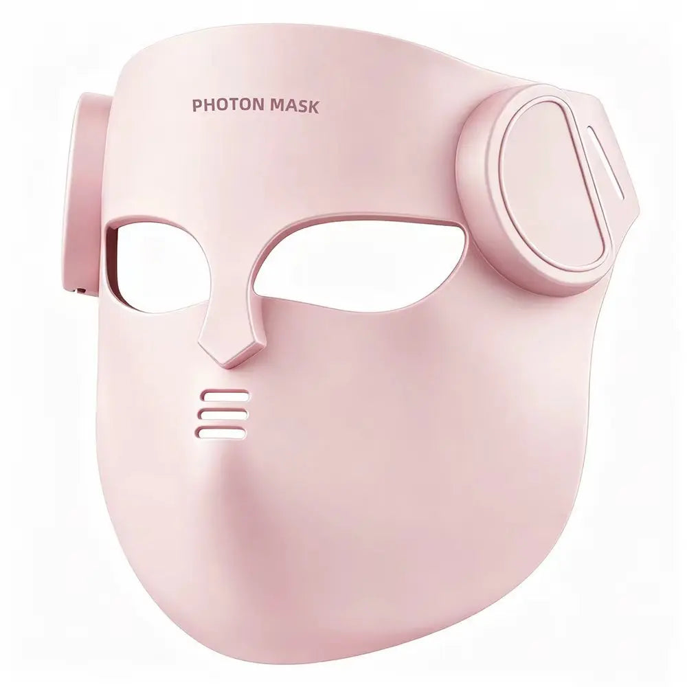 8-Color LED Red Light Therapy Face Mask - Silicone Photon Skincare Mask with Neck Coverage for Wrinkles & Acne