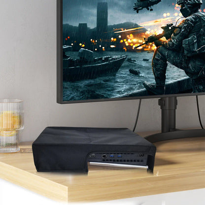 Vertical/Horizontal Dust Cover for PS5 Slim Console – Anti-Scratch Waterproof Protective Sleeve, Removable 1680D Oxford