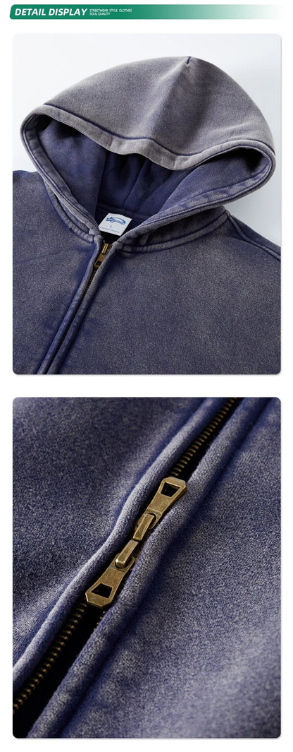Batik Fleece Zipper Hoodie – Warm Ethnic Style Zip-Up Sweatshirt