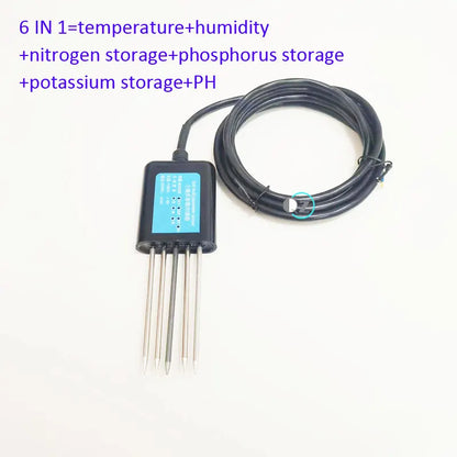 7-in-1 RS485 Modbus Soil Sensor – NPK, pH, EC, Temperature, Humidity & Moisture Tester for Agriculture