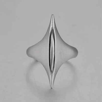 Retro Sword of Maria Silver Ring — Handmade Punk Gothic Open Ring for Women & Unisex Jewelry Gift