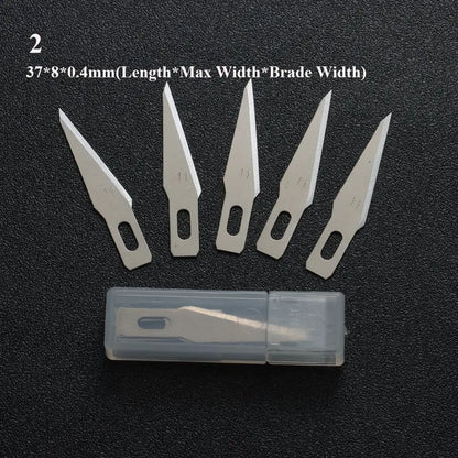 10pcs Non-Slip Metal Craft Knife Blades – Precision Engraving & Cutter Tools for PCB Repair & Mobile Phone Scalpel