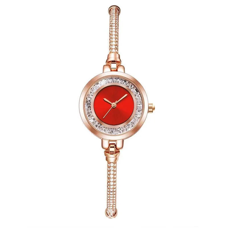 2024 Fashion Women's Wristwatch – Gold Bracelet with Small Dial, Elegant Quartz Steel Watch for Women