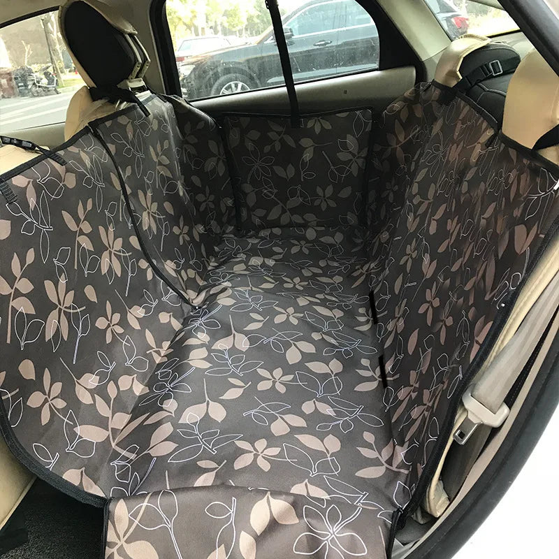 Waterproof Dog Car Seat Cover - Pet Travel Hammock Mat for Small, Medium & Large Dogs with Rear Seat Protection