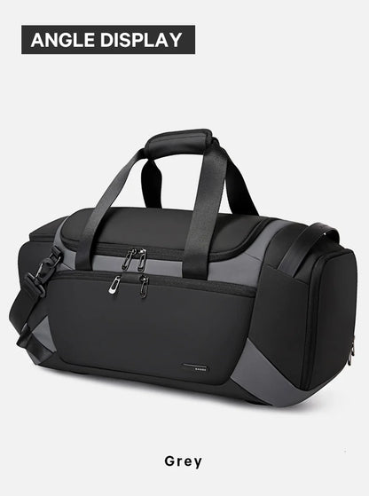 BANGE Waterproof Sports Gym Bag for Men - Fitness Training & Outdoor Dry Wet Separation Travel Bag