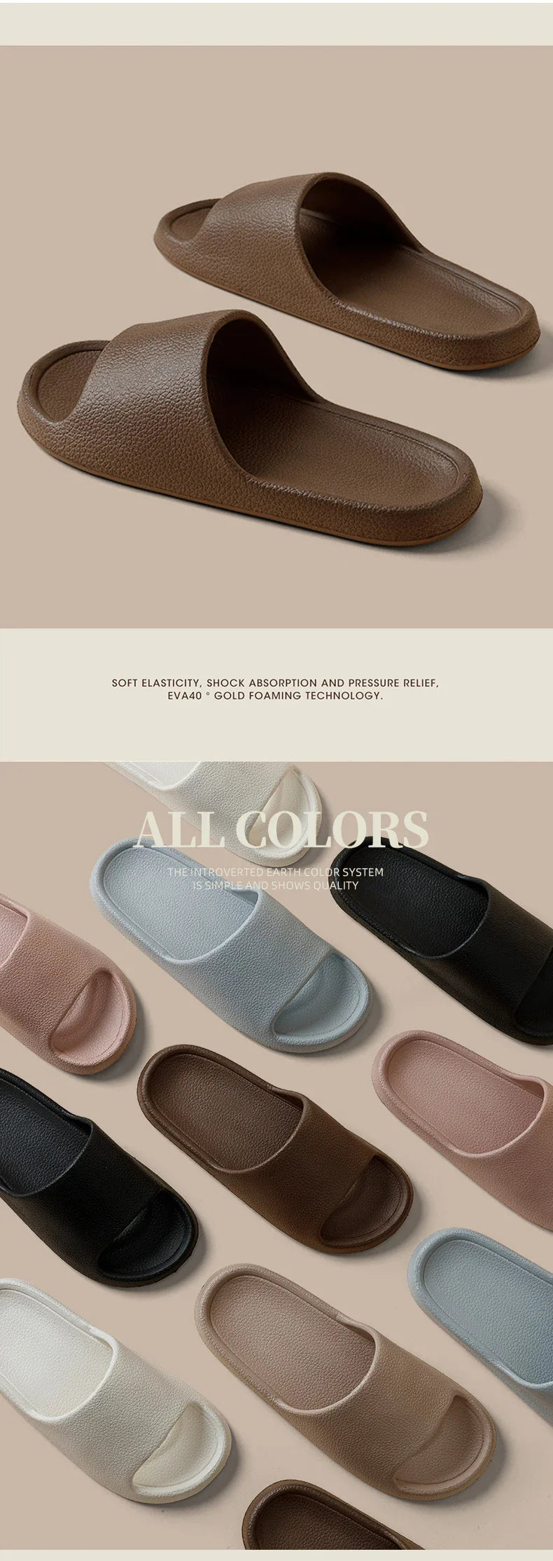 EVA Men’s Sandals – Non-Slip Flip Flops with Soft Sole, Comfortable Shower & Outdoor Slippers