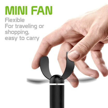 Mini USB Flexible Fan – Bendable Portable Hand Fan for Laptop, PC, Power Bank, and AC Charger, Summer Cooling Gadget