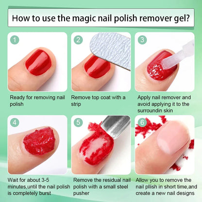 MAFANAILS 15ml Magic Nail Gel Remover — Fast-Acting UV Gel & Semi-Permanent Polish Remover, Nail Varnish & Glue Cleaner