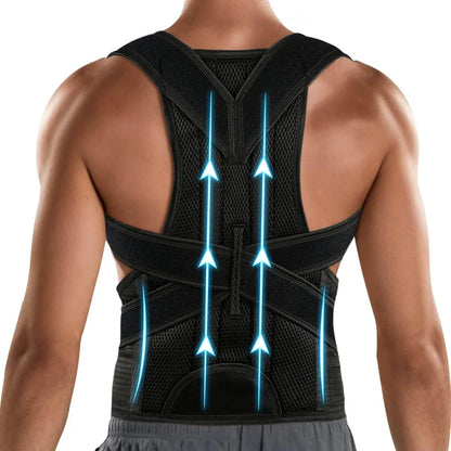 Back Brace Posture Corrector — Adjustable Back Straightener for Women & Men | Scoliosis & Hunchback Correction Posture Trainer
