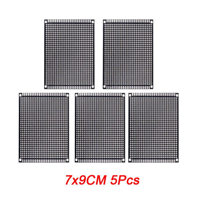 5/10PCS Double-Sided PCB Prototype Boards – Black DIY Circuit Boards 2x8 3x7 4x6 5x7 6x8 7x9cm for Electronics Projects